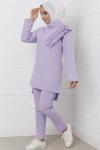 Omuz fırfırlı Takım Lila  TBL818