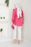 Omuz Kuşak Detaylı tunik Fuşya NEW30311