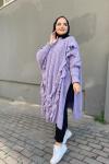Örgülü Triko Panco Lila TCN843