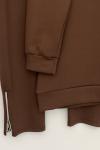 OYSHO Kumaş   Fermuar detaylı takım kahve NSY30199