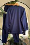 Oysho Kumaş  çıtçıtlı Takım İndigo  TKT7021