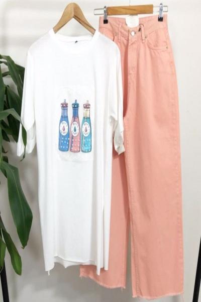 Pantolon Gabardın Pudra   Htn686