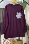 Papatya Detaylı oyso Tunik Bordo NW6056