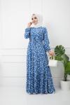 Papatya Desen  Belbağçıklı Elbise İndigo HBS1170