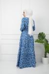 Papatya Desen  Belbağçıklı Elbise İndigo HBS1170