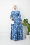 Papatya Desen  Belbağçıklı Elbise İndigo HBS1170