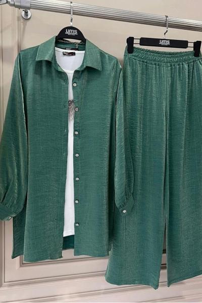 Parlak kumaş  İkili Takım Yeşil  UMS 50134