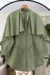 Pelerinli tünik Gömlek Yeşil SLT30524