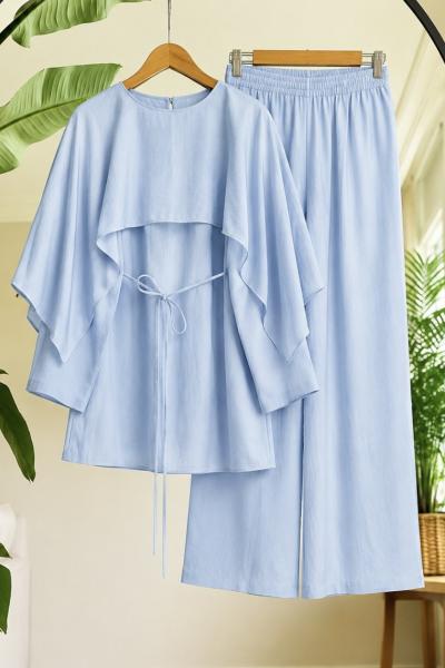 Pelerinli pantolon tunik takım Bebemavi  YR2081