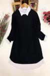 Penye Salaş Model Tunik  Siyah SH629