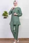 pnk 611 ayrobin kumaş ikili takım mintyeşili