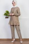 pnk 611 ayrobin kumaş ikili takım  bej