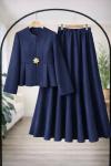 Prenses dikişli Etek Ceket Takım Lacivert TB8055