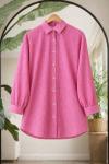 Pul işlemeli Tunik gömlek  pembe BK9546