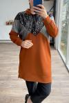 PULPAYET KAPŞONLU TUNİK  Tarçın
