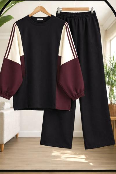 Renk gecişli  Pantolonlu Takım siyah HT8071