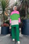 Renkli triko takım Yeşil TCN4012
