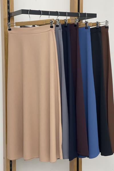 Scuba krep kiloş  etek bej SLT50130