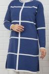 Şeritli Triko Tunik İndigo NFS14491