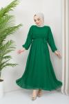 Şifon elbise Yeşil  TBT3062