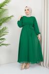 Şifon elbise Yeşil  TBT3062