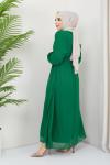 Şifon elbise Yeşil  TBT3062
