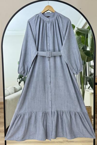 Sina Kemerli  Hakimyaka   Elbise Gri UMS50237