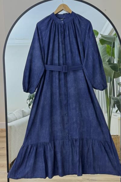 Sina Kemerli  Hakimyaka   Elbise Lacivert UMS50237