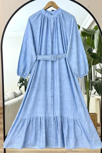 Sina Kemerli  Hakimyaka   Elbise  Mavi  UMS50237