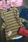 Smile desen triko Tunik Camel TCN1255
