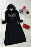 Tamboy kadife tunik Siyah UMS5025