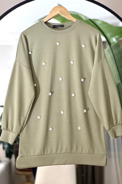 Taş işlemeli tunik Yeşil    NEW6031