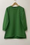 Taş işlemeli ikiiplik tunik Yeşil  SLT30138