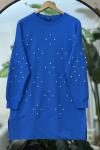 Taş Ve  boncuk işlemeli  Tunik mavi  DST2026