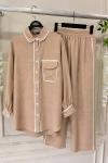 Tekcep Biyeli Keten Takım camel UMS50234