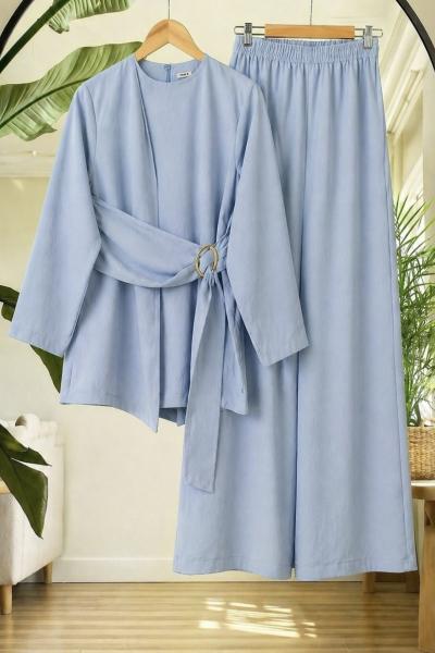 Tokalı  kuşak bağlamalı Takım Bebemavi UMS50352