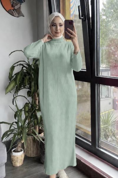 Triko elbise mint TCN4029
