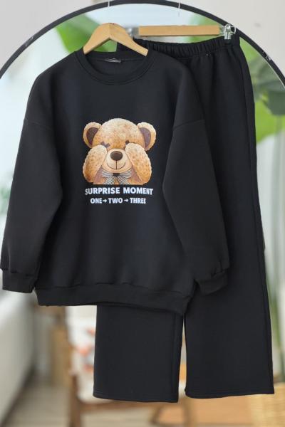 Üçiplik ayıcıklı ikili Takım siyah SLT30555