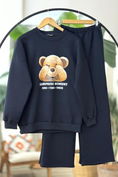 Üçiplik ayıcıklı ikili Takım Lacivert SLT30555