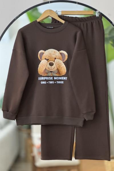 Üçiplik ayıcıklı ikili Takım Kahve  SLT30555