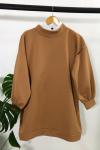 Üçiplik  şardonlu sweatshirt   Camel ADY1310