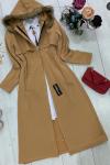 ums375 kapşonlu 3 iplik camel