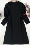 Uzun iki iplik tunik Siyah SLT1493