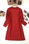 Uzun iki iplik tunik Kırmızı SLT1493