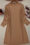 Uzun ikiplik tunik camel ADS3025