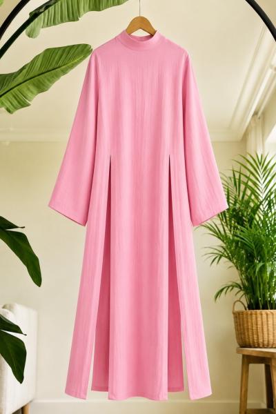 Uzun parçalı tunik Pembe YR9587