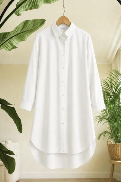 Uzun salaş tunik  Beyaz SH3092