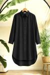 Uzun salaş tunik  siyah SH3092