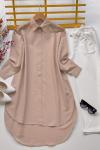 Uzun salaş tunik  camel SH3092