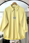Yaka fermuarlı Oysh Tunik Sarı BK9015